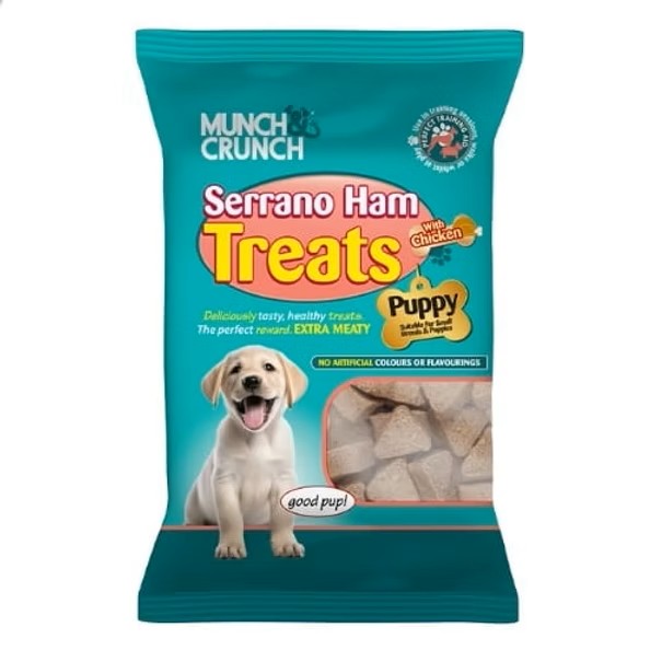 Munch & Crunch Serrano Ham & Chicken Puppy Treats Bite Size