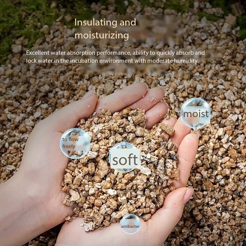 Natural Stone Reptile Hatching substrate Lizards, Tortoises, Snakes - High-Temp Insulation, Ventilation & Humidity Control, Sterile Incubation Bedding for Reptile Care