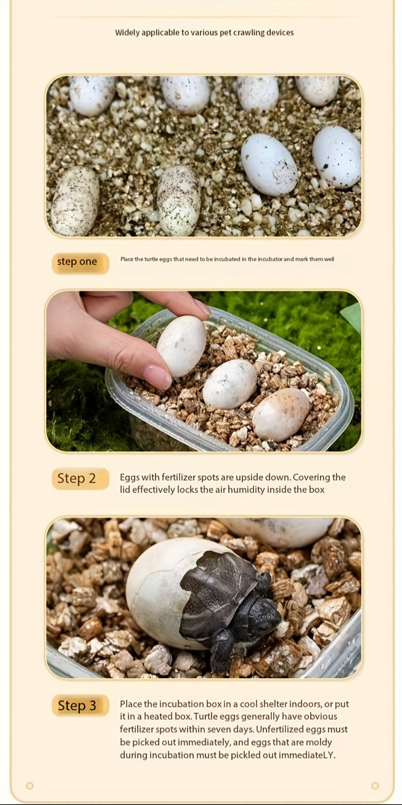 Natural Stone Reptile Hatching substrate Lizards, Tortoises, Snakes - High-Temp Insulation, Ventilation & Humidity Control, Sterile Incubation Bedding for Reptile Care
