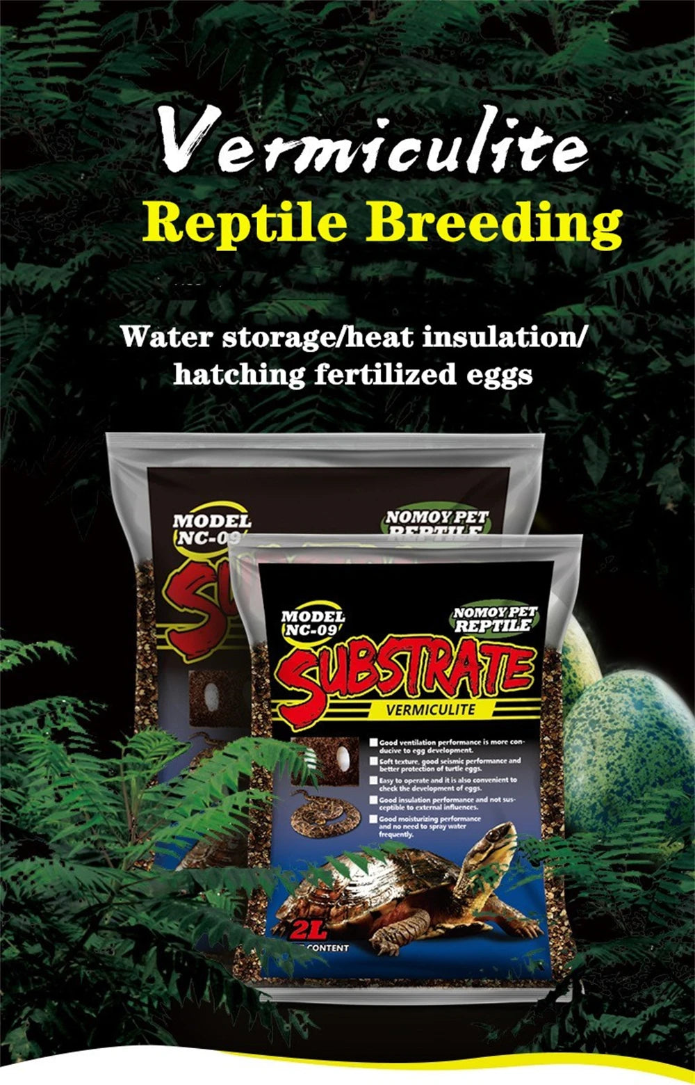 2/4L Perlite Vermiculite Egg Incubation medium ,Garden Potting Soil Mix Media Reptile Breeding Accessories