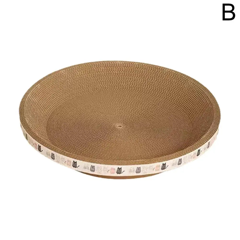 Cat Scratcher Cardboard Round Oval Cat Scratch Pad Bowl Nest for Indoor Cats