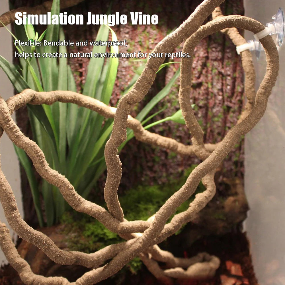 Reptile Landscaping Vine Fake Branches Rainforest