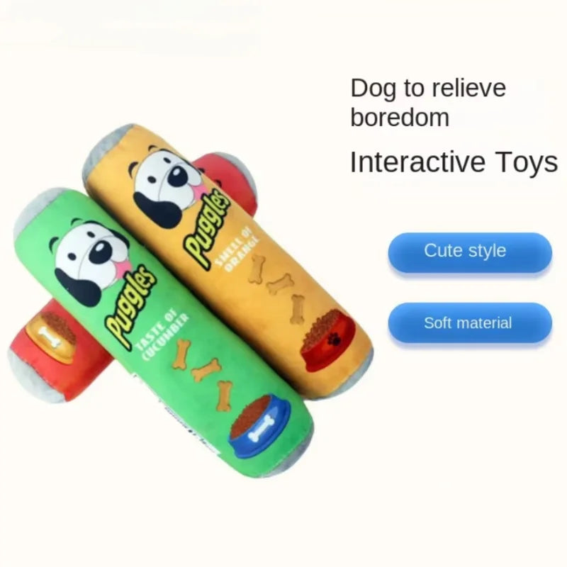 Funny Plush Dog Toy Cartoon Small Large Dog Squeak Cleaning Teeth Chewing Toy Pet