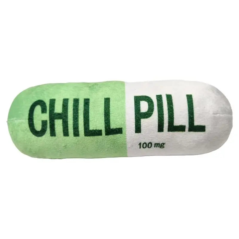 Vocal pet plush toy chill pill Capsule shape plush dog toy Vocal fabric bite Resistant