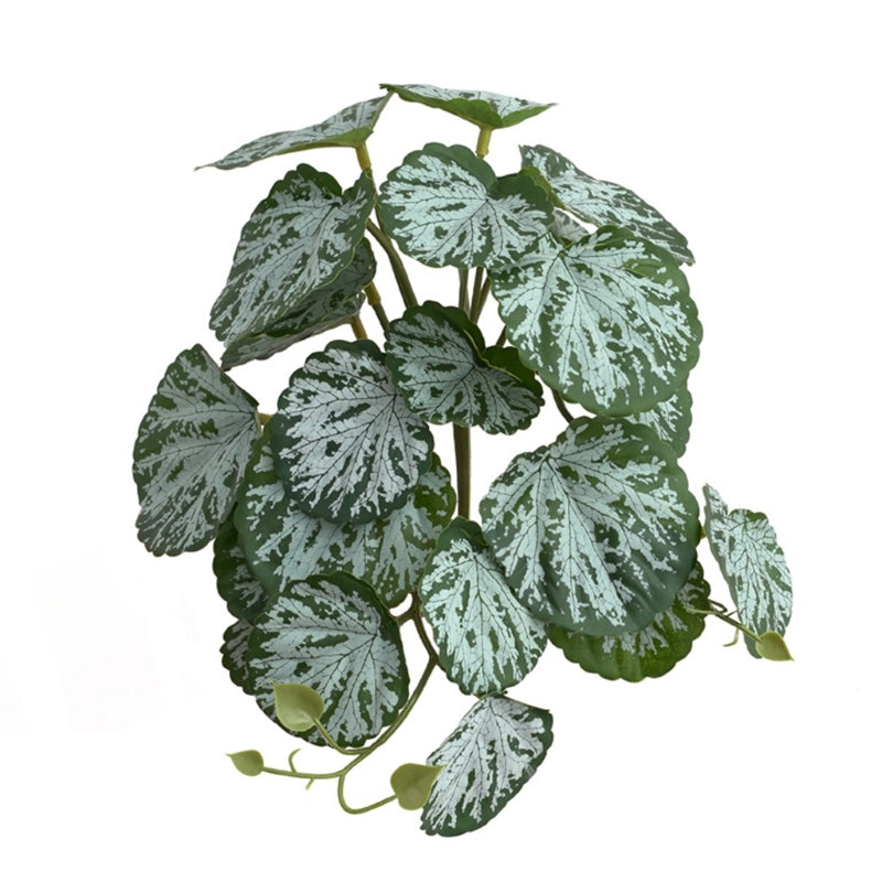 Terrarium Plants Artificial Plant for Reptile Amphibian for Tank Pet Habitat Decorations Tropical Leaves 10 Sty