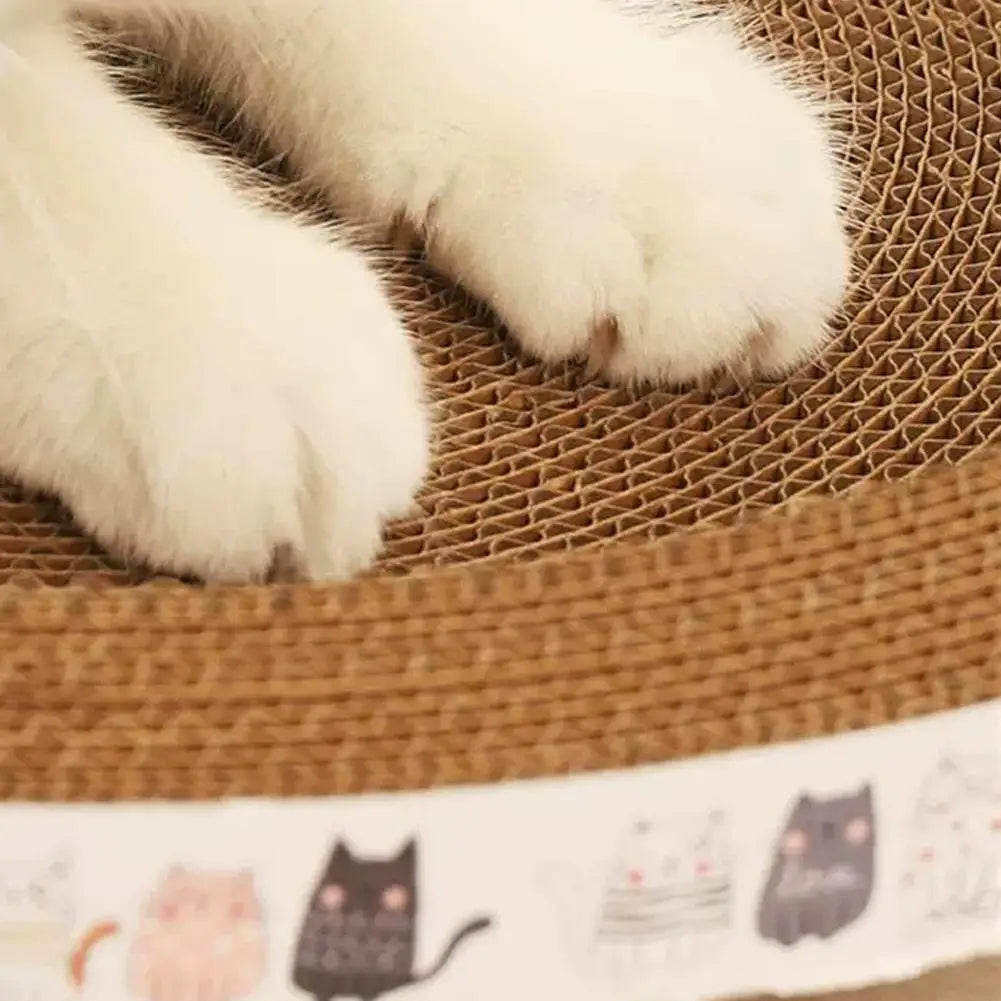 Cat Scratcher Cardboard Round Oval Cat Scratch Pad Bowl Nest for Indoor Cats