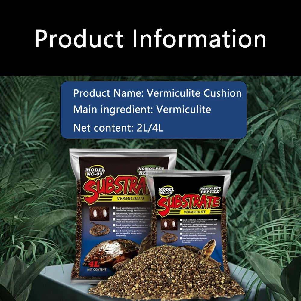 2/4L Perlite Vermiculite Egg Incubation medium ,Garden Potting Soil Mix Media Reptile Breeding Accessories