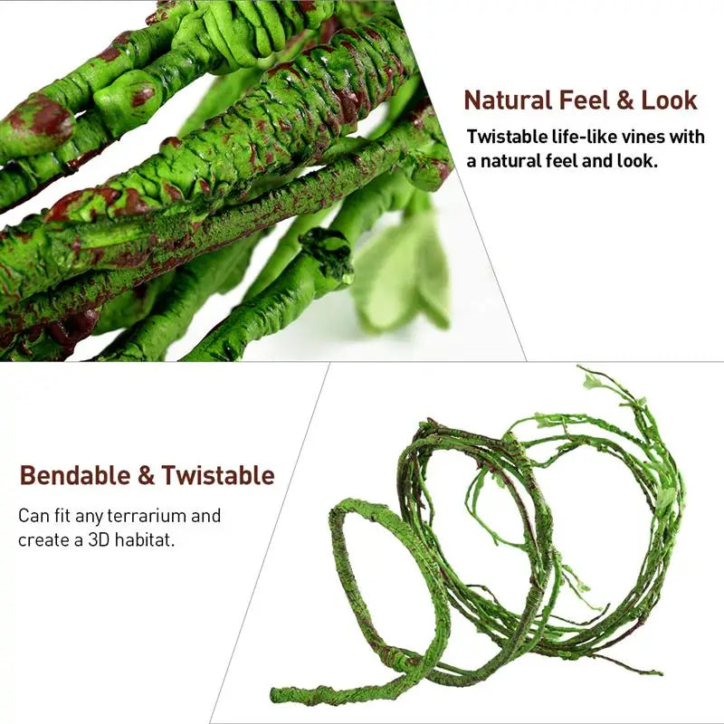 Reptile Landscaping Vine Fake Branches Rainforest