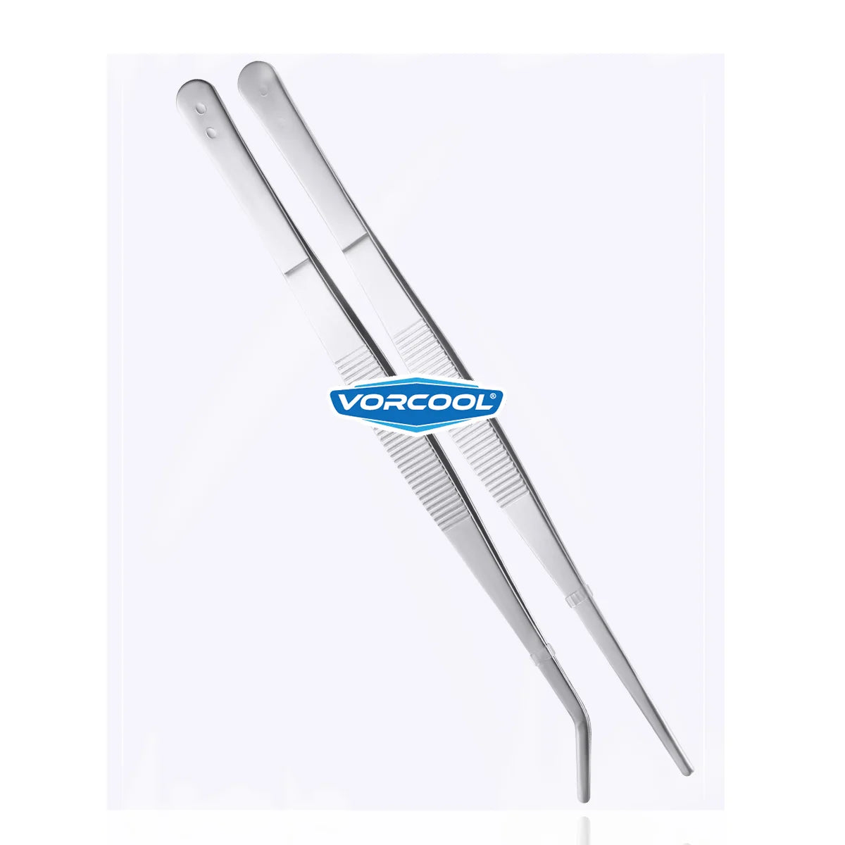 Tweezers Stainless Steel Straight And Curved Nippers Tweezers Feeding Tongs For Reptile Snakes Lizards Spider (Silver)