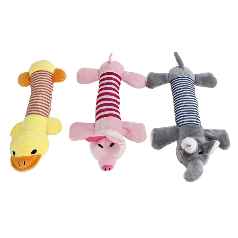 Animals Shape Plush Dog Toy Bite Resistant Squeaky Toys for Small Dogs Interactive Chew Molar Toy Sound Pet Accessories