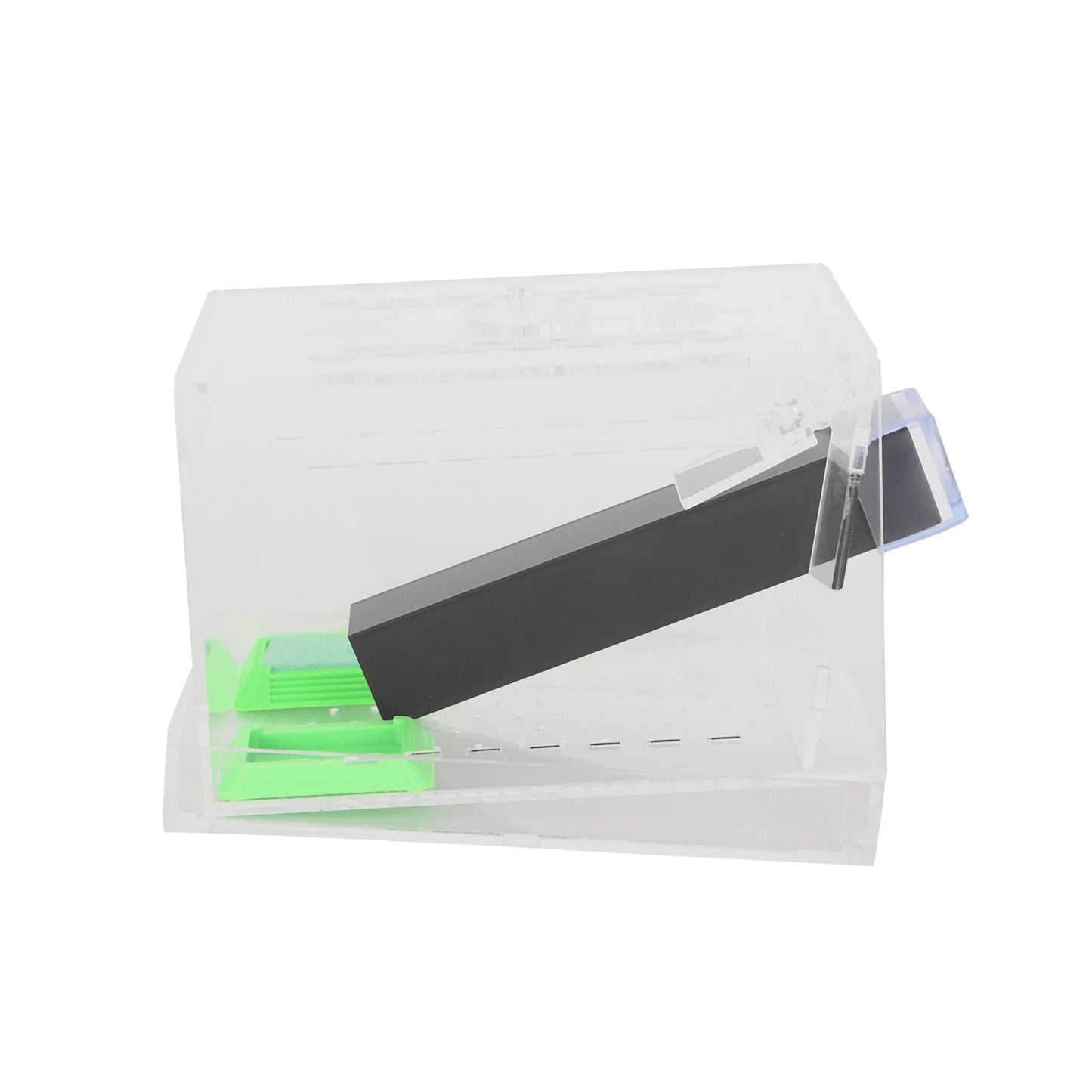 Acrylic Feeding Cricket Keeper Pen with Tubes Insect Cockroach Care Kit