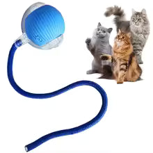 New Cat Interactive Ball Toy Automatic Rolling Ball Faux Tail Rechargeable Smart Pet Electric Toy Dog Cat Training Imitate Mouse