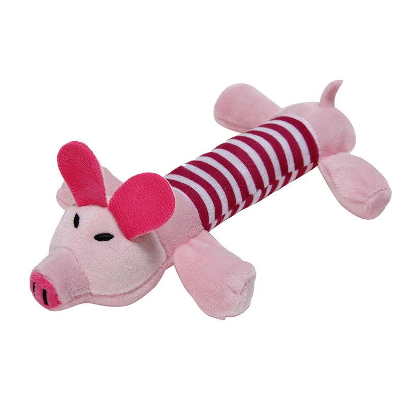 Animals Shape Plush Dog Toy Bite Resistant Squeaky Toys for Small Dogs Interactive Chew Molar Toy Sound Pet Accessories