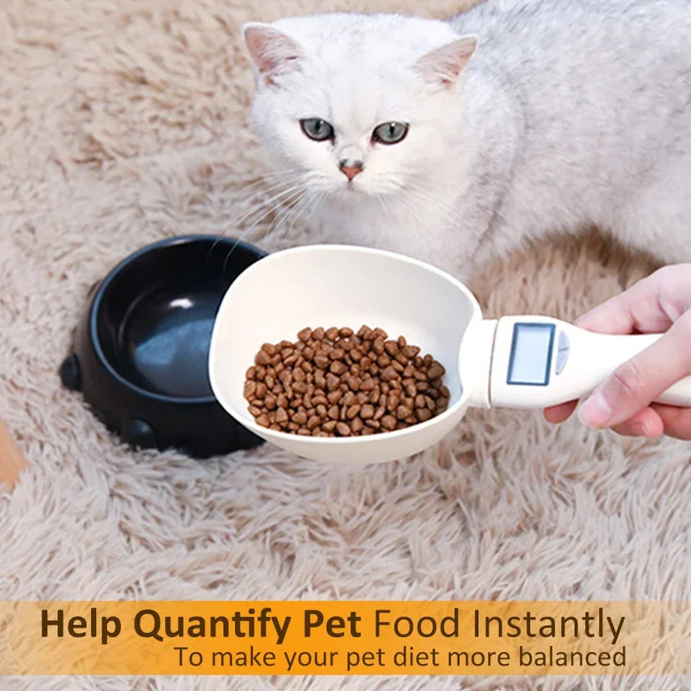 Pet Food Measuring Scoop Scale,Kitchen Digital Food Measuring Spoon with LED Display for Dog Cat,Maximum 250ml for Milk Coffee