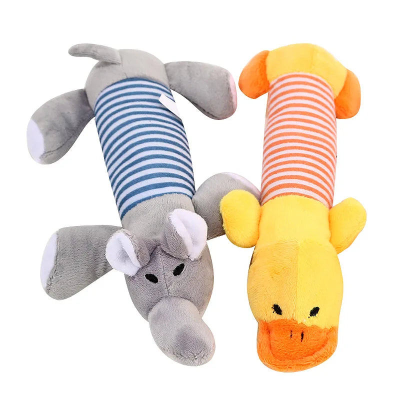 Animals Shape Plush Dog Toy Bite Resistant Squeaky Toys for Small Dogs Interactive Chew Molar Toy Sound Pet Accessories