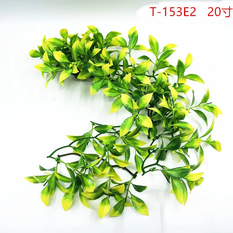Plant Terrarium Reptile Hide Amphibian Decoration Pet Tank Hanging Leaves