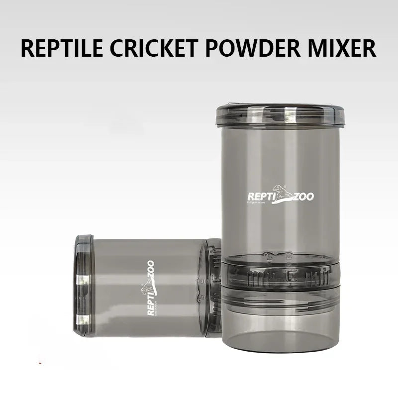 Cricket Convenient Feeding Boxes Transparent Climbing Pet Calcium Powder Mixing Box Portable Feeder for Lizards and Amphibians