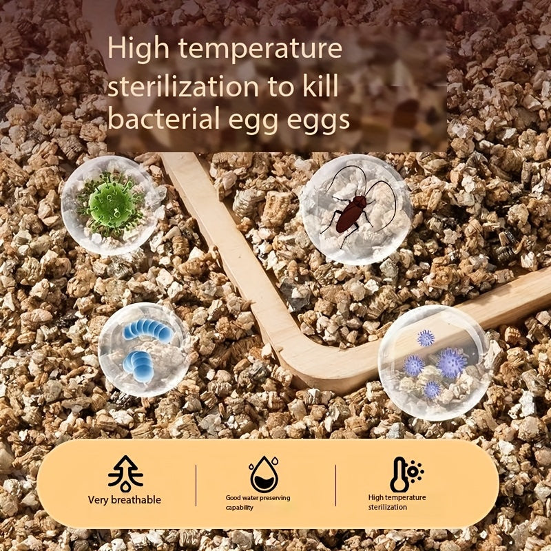 Natural Stone Reptile Hatching substrate Lizards, Tortoises, Snakes - High-Temp Insulation, Ventilation & Humidity Control, Sterile Incubation Bedding for Reptile Care