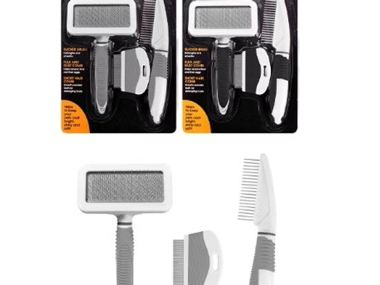 3 piece pet grooming kit