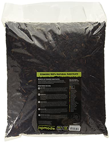 Komodo Forest Terrain Orchid Bark Chips, 12 Litre, Natural Terrain for Reptiles, Orchid Bark Chips, Bark Chips for Reptiles, Reptile Terrain, Reptile Bedding, Large Orchid Bark Chips