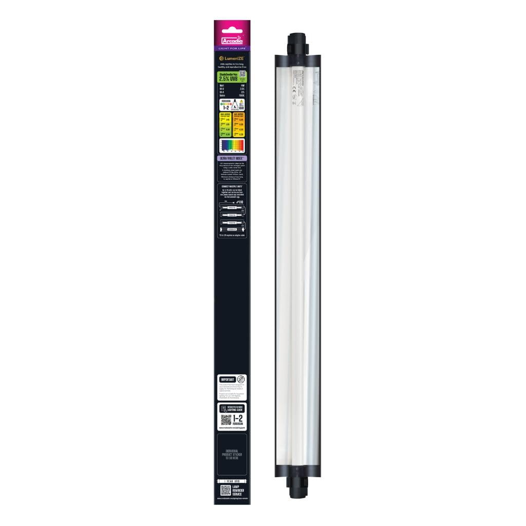 Arcadia LumenIZE Pro T5 UVB Kit, D3+, 12% UV-B, 24 Watt Reptile Terrarium Vivarium Light Unit