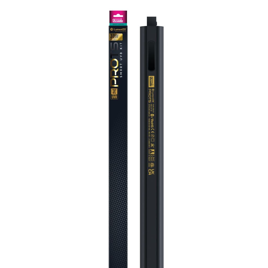 Arcadia LumenIZE Pro T5 UVB Kit, D3+, 12% UV-B, 24 Watt Reptile Terrarium Vivarium Light Unit