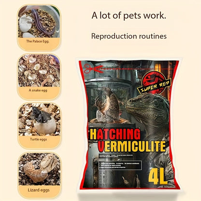 Natural Stone Reptile Hatching substrate Lizards, Tortoises, Snakes - High-Temp Insulation, Ventilation & Humidity Control, Sterile Incubation Bedding for Reptile Care
