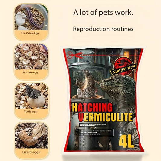 Natural Stone Reptile Hatching substrate Lizards, Tortoises, Snakes - High-Temp Insulation, Ventilation & Humidity Control, Sterile Incubation Bedding for Reptile Care