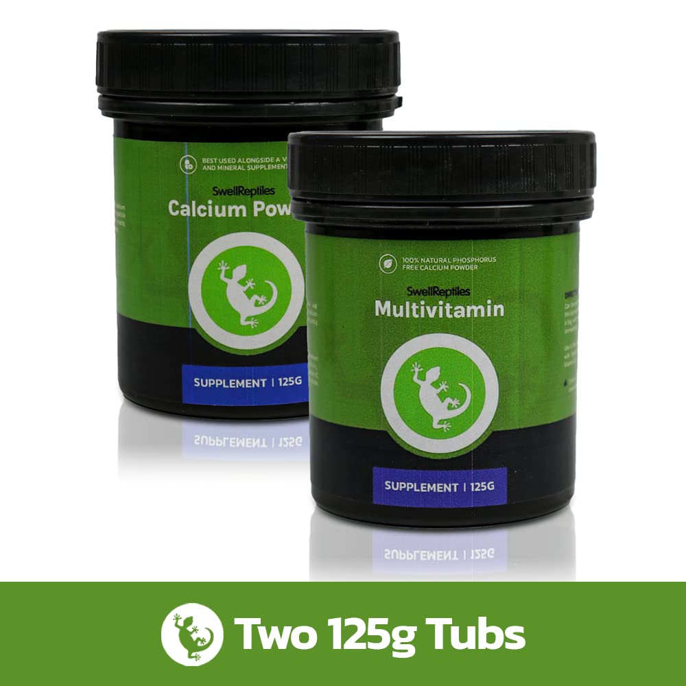 Swell Reptiles MultiVitamin and Calcium Powder Pack for Reptiles and Exotic Pets