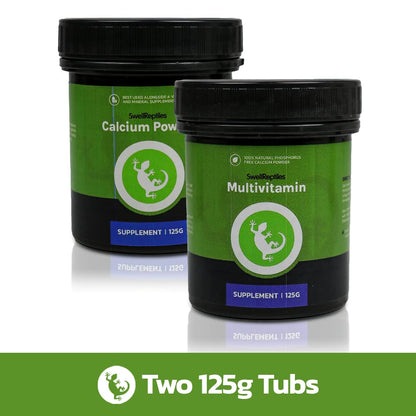 Swell Reptiles MultiVitamin and Calcium Powder Pack for Reptiles and Exotic Pets