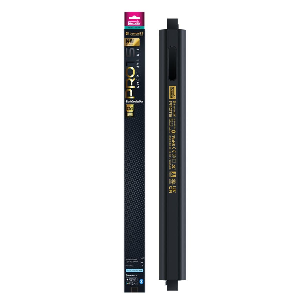 Arcadia LumenIZE Pro T5 UVB Kit, D3+, 12% UV-B, 24 Watt Reptile Terrarium Vivarium Light Unit