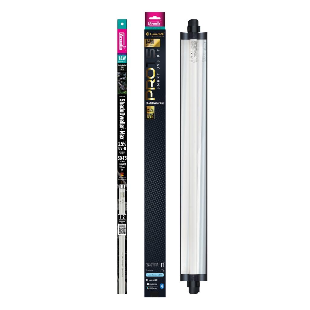 Arcadia LumenIZE Pro T5 UVB Kit, D3+, 12% UV-B, 24 Watt Reptile Terrarium Vivarium Light Unit