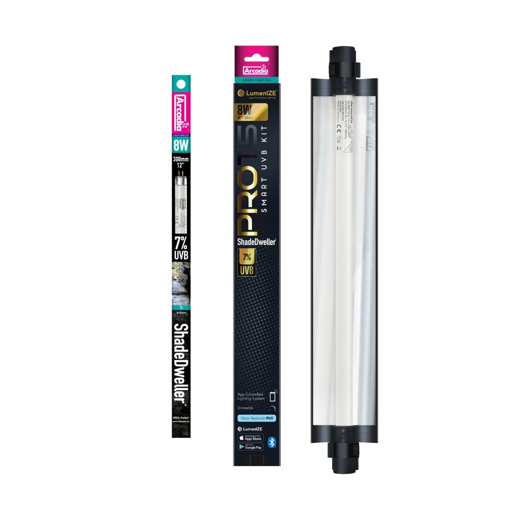 Arcadia LumenIZE Pro T5 UVB Kit, D3+, 12% UV-B, 24 Watt Reptile Terrarium Vivarium Light Unit