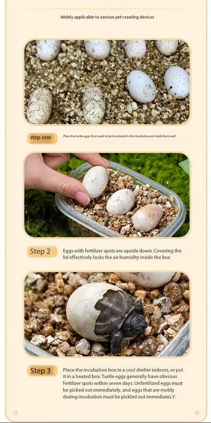 Natural Stone Reptile Hatching substrate Lizards, Tortoises, Snakes - High-Temp Insulation, Ventilation & Humidity Control, Sterile Incubation Bedding for Reptile Care