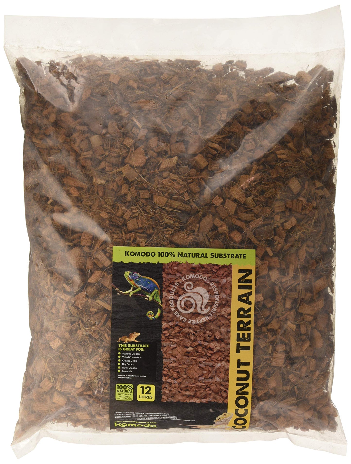 Komodo Forest Terrain Orchid Bark Chips, 12 Litre, Natural Terrain for Reptiles, Orchid Bark Chips, Bark Chips for Reptiles, Reptile Terrain, Reptile Bedding, Large Orchid Bark Chips