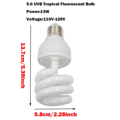 Reptile UVB 10.0 Lamp Light Bulb 13W 110/220V  For Desert Type Lighting Lizards  Snakes