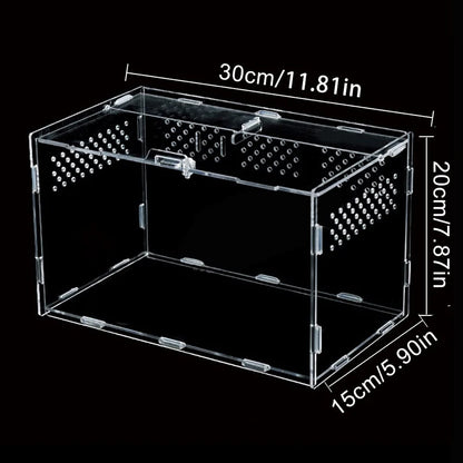 Reptile Breeding Box Acrylic Turtle Spider Lizard Acrylic Transparent Insect Breathable Acrylic Box Breeding Nest