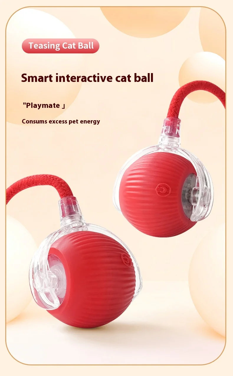 Rechargeable Cat  or Dog Toy Smart Pet Interaction Automatic Rolling Ball  (UK )