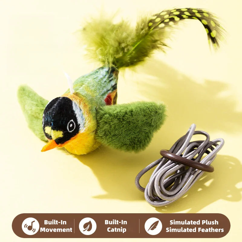 Cat Toys For Indoor Cats Interactive Cat Toy Realistic Bird Sound Cat Toy Plush FREE UK Shipping