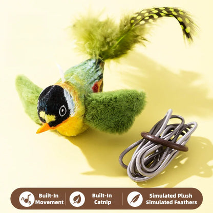 Cat Toys For Indoor Cats Interactive Cat Toy Realistic Bird Sound Cat Toy Plush FREE UK Shipping