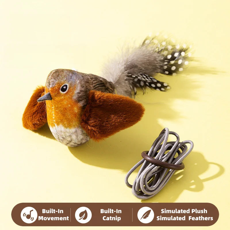 Cat Toys For Indoor Cats Interactive Cat Toy Realistic Bird Sound Cat Toy Plush FREE UK Shipping
