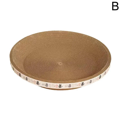 Cat Scratcher Cardboard Round Oval Cat Scratch Pad Bowl Nest for Indoor Cats