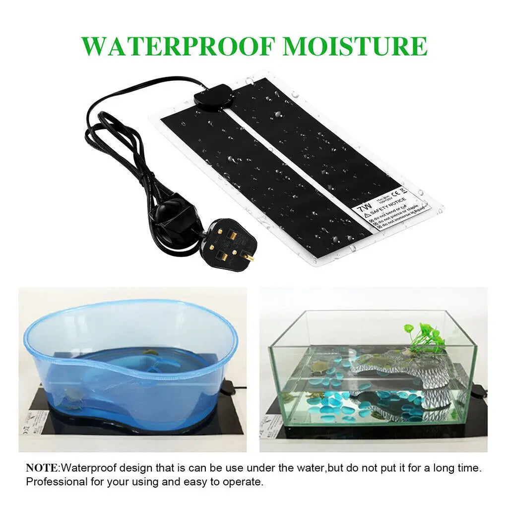 Reptile Vivarium Heat Mat Heating Warm Heater Pad With Thermostat Controller UK