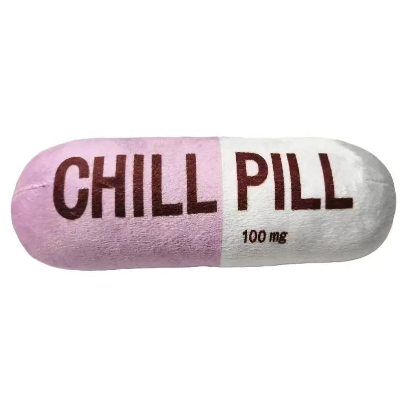 Vocal pet plush toy chill pill Capsule shape plush dog toy Vocal fabric bite Resistant