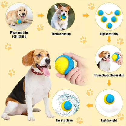 6 Sets Scooby-Doo Durable Squeaky Dog Balls Teeth Cleaning Interactive