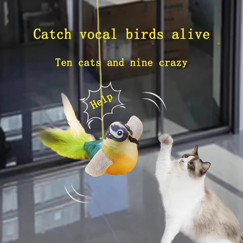 Cat Toys For Indoor Cats Interactive Cat Toy Realistic Bird Sound Cat Toy Plush FREE UK Shipping