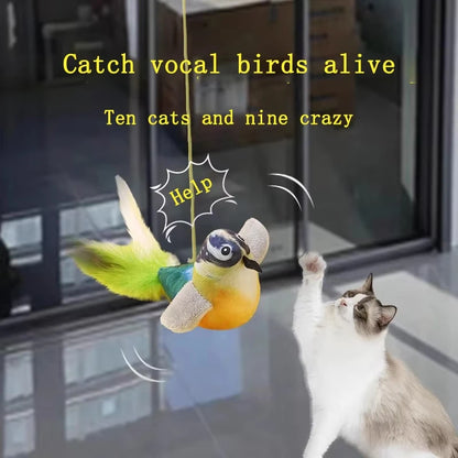 Cat Toys For Indoor Cats Interactive Cat Toy Realistic Bird Sound Cat Toy Plush FREE UK Shipping