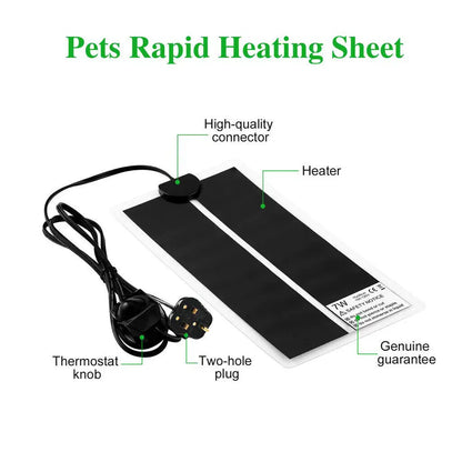 Reptile Vivarium Heat Mat Heating Warm Heater Pad With Thermostat Controller UK