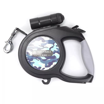 8M Nylon Pet Lead Leash with LED Light Strong Retractable Durable Extendables Lockable Tapes For Max 50KG Large Dog