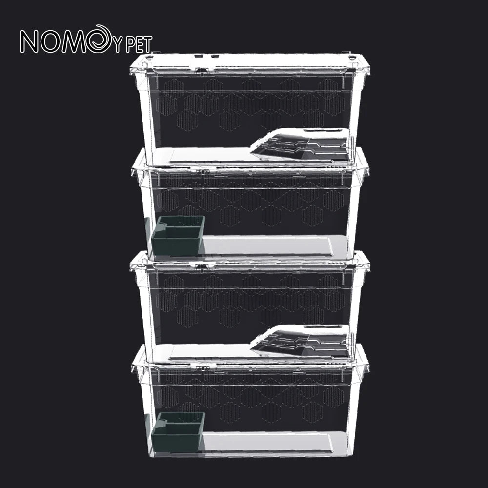 Reptile Breeding Feeding Box Transparent  Insect Rearing Hatching Containers Habitat Cage Inverts,Hatchling colubrids